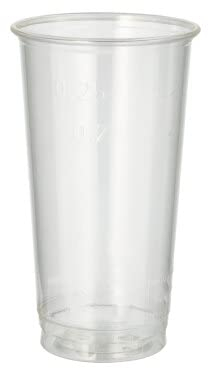 PAPSTAR 1800 Bierbecher aus PLA 'Pure' 0,2 l / 0,25 l glasklar Plastikbecher