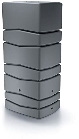 Garden Large Rectangular Plastic Water Butt Set Inc Connection kit 350 450 650 litres (650 Litres, Grey)