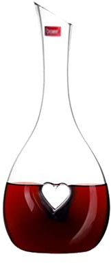 Dekantierer/Wein Dekanter Weinkaraffe Kreativer Herz-förmiger Dekantierer bleifreier Kristall Schneller Trinker Haushalt Rotwein Topf Kerzenlicht Abendessen Gießen Weinflasche Dekoration Wein Weindeka
