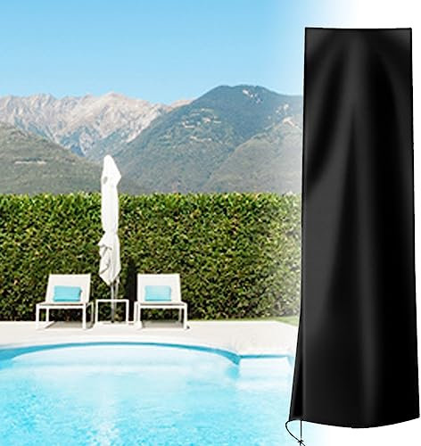 Parasol Cover, Waterproof, Windproof, Heavy Duty Rip waterproof 210D Oxford Fabric Extra Large Cantilever Umbrella Covers Fit For 2 To 4.0m Large Umbrella Patio Parasol 235x40/70cm (Size : 240x57/57c