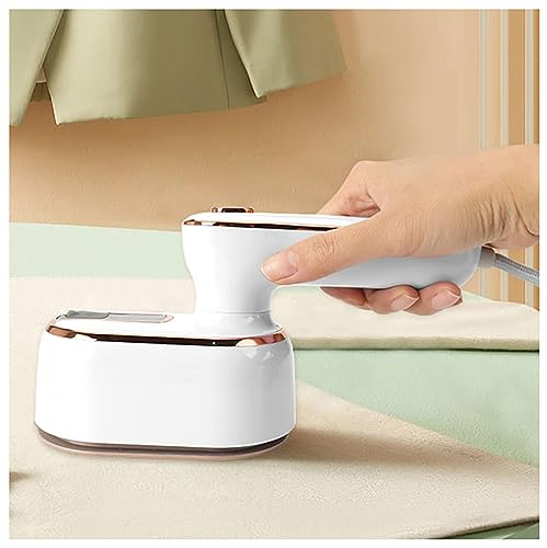 JUNZAI Defroisseur Vapeur Portable Pliable, Fer a Repasser Vapeur Repassage Sec Et Humide De 100ml,Poignée Rotative, Mini Ironing Machine pour Maison et déplacement,White