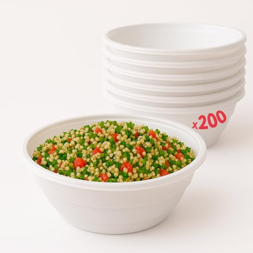Table'Colors Bols chaleur 67 cl en plastique réutilisable avec anses (200, 67 cl)