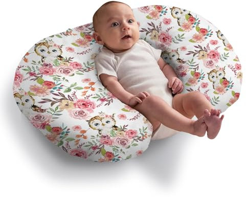 lanleay Personalisierter Stillkissenbezug, individueller Stillkissenbezug mit Namen, dehnbare, abnehmbare Stillbezüge für Stillkissen, weicher Schonbezug für Babys, Jungen, Mädchen, Farbe 21 (58,4 x