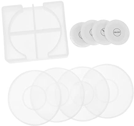 NUOBESTY Silikonformen Für Harz Teetasse 1 Set CD Untersetzer Form Kieselgel Weinteller Zubehör Silikonformen Formen Für Harz