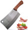 Kitory Couteau de Chef Feuille de Boucher 18 cm Chinois Couperet de Cuisine Acier Inoxydable Adapté aux Légumes et Viande, Poignée ergonomique en bois de poirier