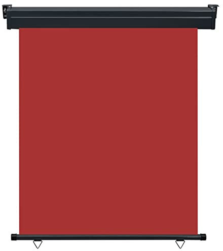 Gecheer Tenda da Sole Laterale Avvolgibile, Rosso, 130x250 cm