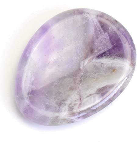 CZAOINCU Raumdekoration 1,7 Zoll Kristalle und Steine ​​Handschmeichler Natürlicher Daumenmassage-Kristall-Handflächenstein for Yoga (Color : Amethyst, Size : 1.7 in)