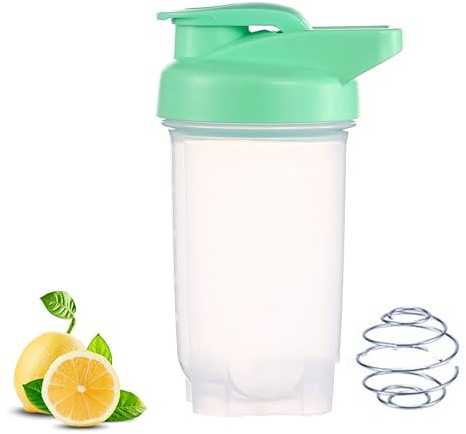 HZYUEKUN Bottiglia shaker per proteine da 300 ml con sfera di miscelazione in acciaio inossidabile, senza BPA e DEHP, coperchio a prova di perdite, inodore, resistente alla temperatura, lavabile in