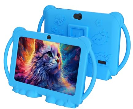 NOVOJOY 7 Inch Kids Tablet for Kids Android Toddler Tablets Children Tablet for Girls Boys with Protective Cover 32GB+4GB WiFi Bluetooth Dual Camera Educationl Games Parental Control Kids Software.