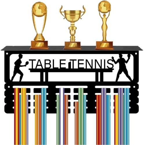 CREATCABIN Medaillenhalter-Medaillenaufhänger,Anzeige von Sportrennen,Wettbewerben,Auszeichnungen,Bändern,Organizer,Metallgestell,Trophäenregal,Rahmen Zum Aufhängen Läufern,Spielern,40x20cm