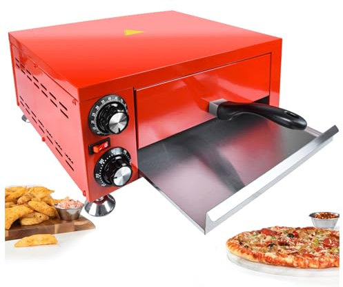 Llchaensc Forno per Pizza,Forno Pizza Elettrico, 800W, Max 300°C Fornetto Pizza,12in