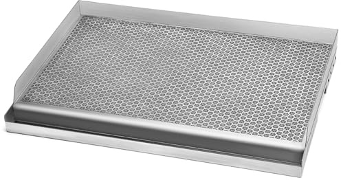 onlyfire Plancha para Barbacoa Acero Inoxidable con Estructura Alveolar | Plancha Universal para Barbacoas de Gas y Carbón, Antiadherente, 1,5mm de Grosor, 58,3 x 40 x 7,2 cm