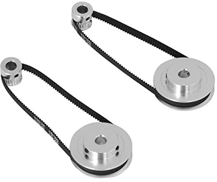 20/60 Zähne Aluminium-Riemenscheiben-Set, Reibungslose Übertragung für Zahnradschleifer und Bohrmaschinen (8 mm / 0,31 Zoll Bohrung)