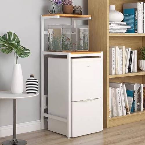 Support Réfrigérateur Meuble et Support de Réfrigérateur Compact pour Dortoir Ou Maison de Retraite, Étagère de Bar à Café de Chambre à Coucher / Mini-armoire de Réfrigérateur, Étagère de Rangement(St