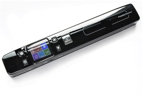 Mini escáner de Documentos e imágenes, 1050DPI, tamaño A4, Formato JPG/PDF, Pantalla LCD de Alta Velocidad for Fotos de Recibos comerciales,Aumentar La Eficiencia(Black USB)