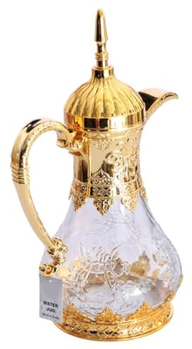 Cafetera árabe Multifuncional de 1,6 L, Jarra para Bebidas, Tetera árabe para Cocina, Eid Mubarak Y Hogar, Oro, Individual