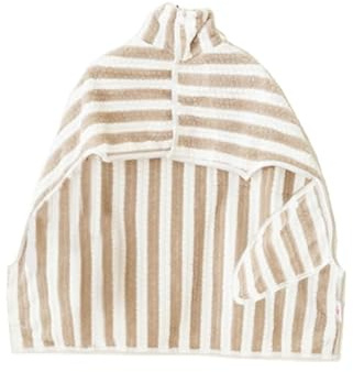 Striped Pet Bathrobe, Soft Coral Velvet Dog Towel, Pet Bath Towel, Machine Washable, Absorbent (Brown-White Stripes, L)