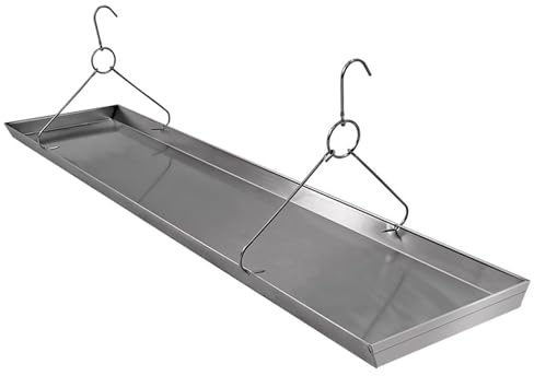LIKANGLONGJU Edelstahl-Auffangschale für Klimaanlagen, Große Ölauffangschale, zum Aufhängen von Lebensmitteln, Verhindert Ölaustritt(100x22x25cm/39x9x10in)