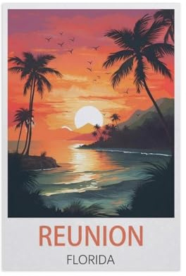 Erwachsene Puzzle 1000 Stück DIY Papier pielzeug，Reunion, Florida，Creative Einzigartiges Geschenk Persönlichkeit Spiel Erwachsener Kind Puzzle Spielzeug（50x70cm）-AN84
