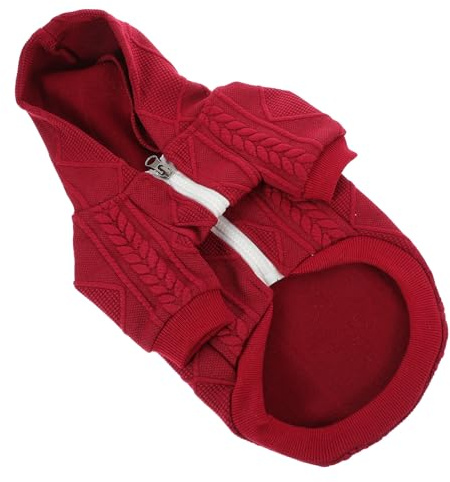 VILLFUL Winterlicher Kapuzenpullover für Hunde Warmer Haustierpullover aus Wolle Strick Hundebekleidung für Kleine und Mittlere Hunde Modisches Haustierkostüm für Kalte Tage