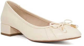 Dune London Ladies Wide Fit Amazing Block Heel Ballet Shoes Size UK 5 Ballet Pumps Ecru