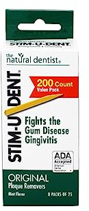 STIM-U-DENT Plaque Removers Value Pack, Mint 200 ea by Stim-U-Dent