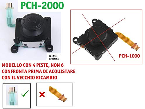 Botón de control de joystick analógico 3D negro OEM para Sony PS Vita PCH-2000 PSV 2000