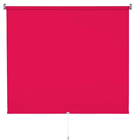 Verdunkelungsrollo Springrollo Mittelzugrollo 13 Farben klemmfix Rollo ohne Bohren Breite 62-202 cm Höhe 180 cm Fenster Vorhang blickdicht verdunkelnd klemmbar Klemmträger (72 x 180 cm / Rot)