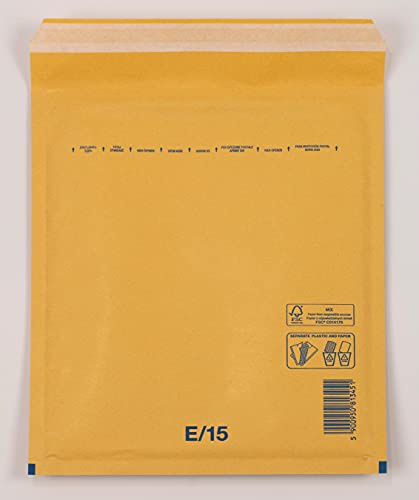 100 Stück Luftpolsterumschläge Luftpolstertaschen Versandtaschen Gr. E5 / DIN B5+ (240 x 275 mm außen) Farbe braun