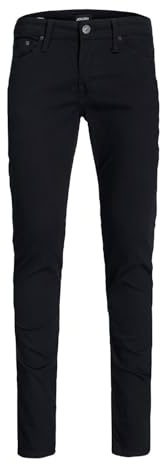 JACK & JONES Male Slim Fit jeans Glenn ICON JJ 177 50 SPS, Svart denim, 36W x 34L