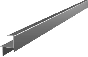 Gartenwelt Riegelsberger Abschlussprofil für Dielen 25-26 mm Länge 190 cm Alu eloxiert für alle Terrassensysteme 1 Stück