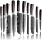 Dfito Set Coltelli da Cucina, 9.5-20cm Boxed 440A in Acciaio Inox Ultra Sharp Giapponese con Guaine, 10 Pezzi Professionali Chef con Lama Affilata