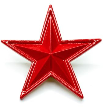 Miniblings Stern Brosche Pin Kuba Weihnachten emailliert 30mm rot | Für Revers, Jacke oder Tasche, aus Berlin, ein Fundstück für Sammler