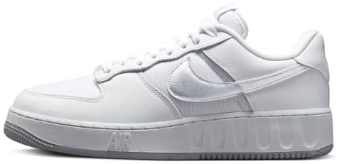 Nike Herren Air Force 1 '07 An20 Basketballschuhe, Weiß/Silber-Pure Platinum, Größe 44,5 M, 44.5 EU