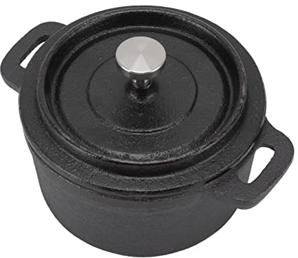 Horno Holandés Hornos Holandeses Estilo Clásico Olla Estilo Sartén de Hierro Estilo Tradicional para Estofado, Horno Holandés para Pan Hornos Holandeses de 3L (Diámetro 20 CM)