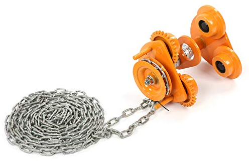 Carro Manual, Rodillo de Viga de Empuje Resistente con Equipo Mecánico de Cadena de 3 Metros, Polipastos Eléctricos