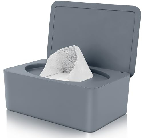 Boîte à lingettes humides, garde les lingettes fraîches, distributeur de lingettes pour bébé, boîte humide rechargeable avec couvercle, boîte de rangement pour lingettes humides pour la maison et le