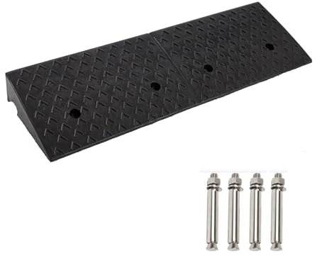 Rampe Bordsteinrampe aus Gummi, Rollstuhlrampe, extra lange Autorampe, robuste Türstufenrampe, rutschfeste Schwellenrampe for Garage, Gehweg, Auffahrt, Fahrrad, Motorrad, LKW(100x30x10cm)