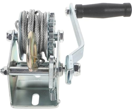 JHXHFJXZ Cabrestante de 500 LB con manivela for Remolque de Barco, cabrestante Manual Marino, pequeño, 18 x 13 cm, minicargador for trinquete Controlar con precisión el Movimiento