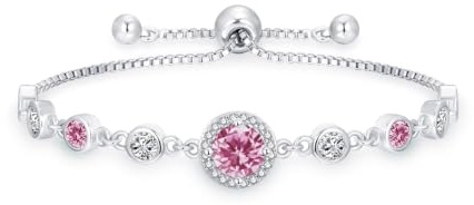 Loutade Armband Damen Silber Infinity Armband mit Cubic Zirkonia | 12-25cm Verstellbar Armkette, Unendlichkeit Armkette Geschenke für Frauen Freundin, Geschenk für Weihnachten Muttertag