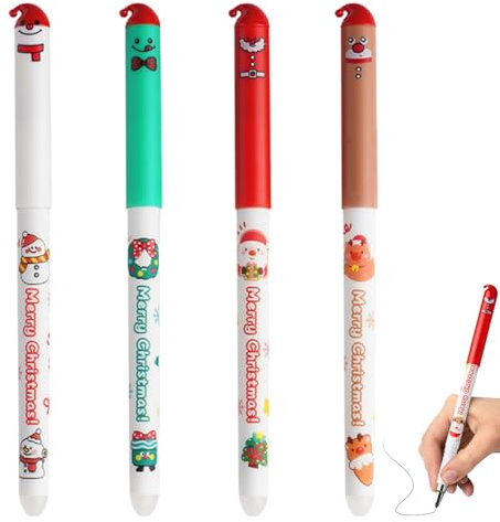 Nexoria Radierbarer Kugelschreiber Radierbare Stifte Weihnachtsstifte Legami Stifte Set Legami Weihnachten 2025 Edition Gelschreiber Radierbar Schreibwaren für Kinder Studenten Schule Büro (B)