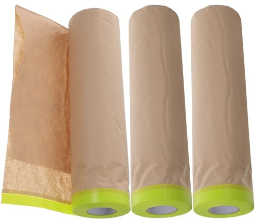 NIYANGLE 3 rouleaux Papier de Masquage Transparent X pour Protection Meubles et Automobile Découpe Flexible pour Bricolage Film de Masquage pour Pochoirs et Aérographie