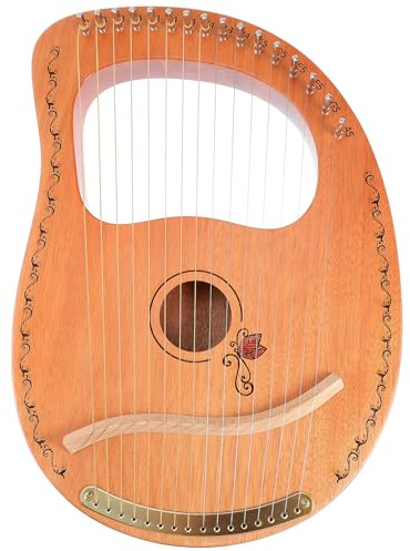WEKADRIN 16-saitige Harfe mit Tragbarem Design und Langem Sustain Zartes Harfeninstrument für Musikliebhaber und Anfänger