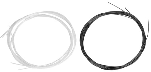 Cordes Nylon pour Ukulélé 27 Pouces, 2 Sets Blanc et Noir, Compatible Soprano, Concert et Ténor - Élastiques et Durables, Aide à la Pratique et DIY pour Musiciens