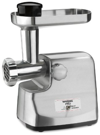 Waring Pro MG855 Professional Die-Cast Metal Housing Meat Grinder, Brushed Stainless Steel