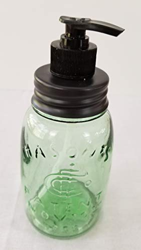 Colonial Tin Works Pint Mason Jar Soap Dispenser,Black (1)