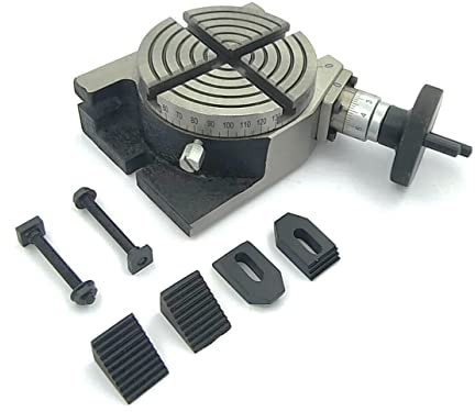 4 Inches (100 mm) Rotary Table 4 Slot for Milling Machine + M6 clamp kit