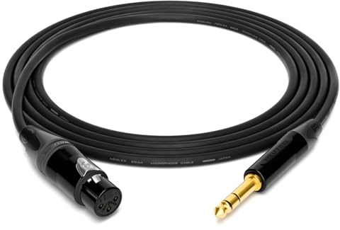 enoaudio Mogami 2534 Quad Cavo professionale studio bilanciato | Neutrik Gold XLR femmina – 6,3mm TRS | HiFi - 2,0 m