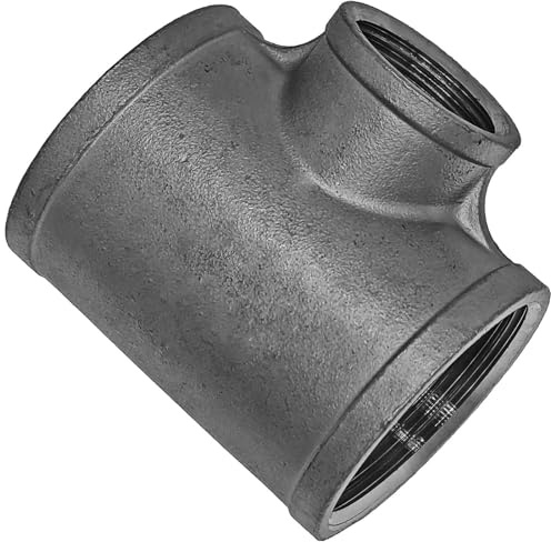 MegaHaustechnik Reduzier-T-Stück, 2“ x 1 1/2“, Gewindefitting Edelstah | V4A,Trinkwasser geeignet, Innengewinde Mittenabgang reduziert, rostfrei INOX Abzweig Reduzierung Reduktion