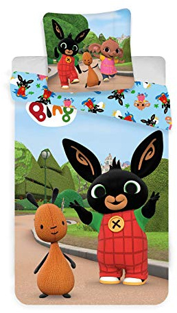 BrandMac ApS Bing - Juego de ropa de cama para bebé (100 x 135 cm + 40 x 60 cm, algodón)